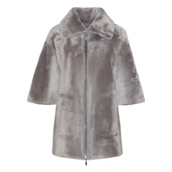 Fratelli Rossetti Women’s grey shearling jacket|^ Outerwear