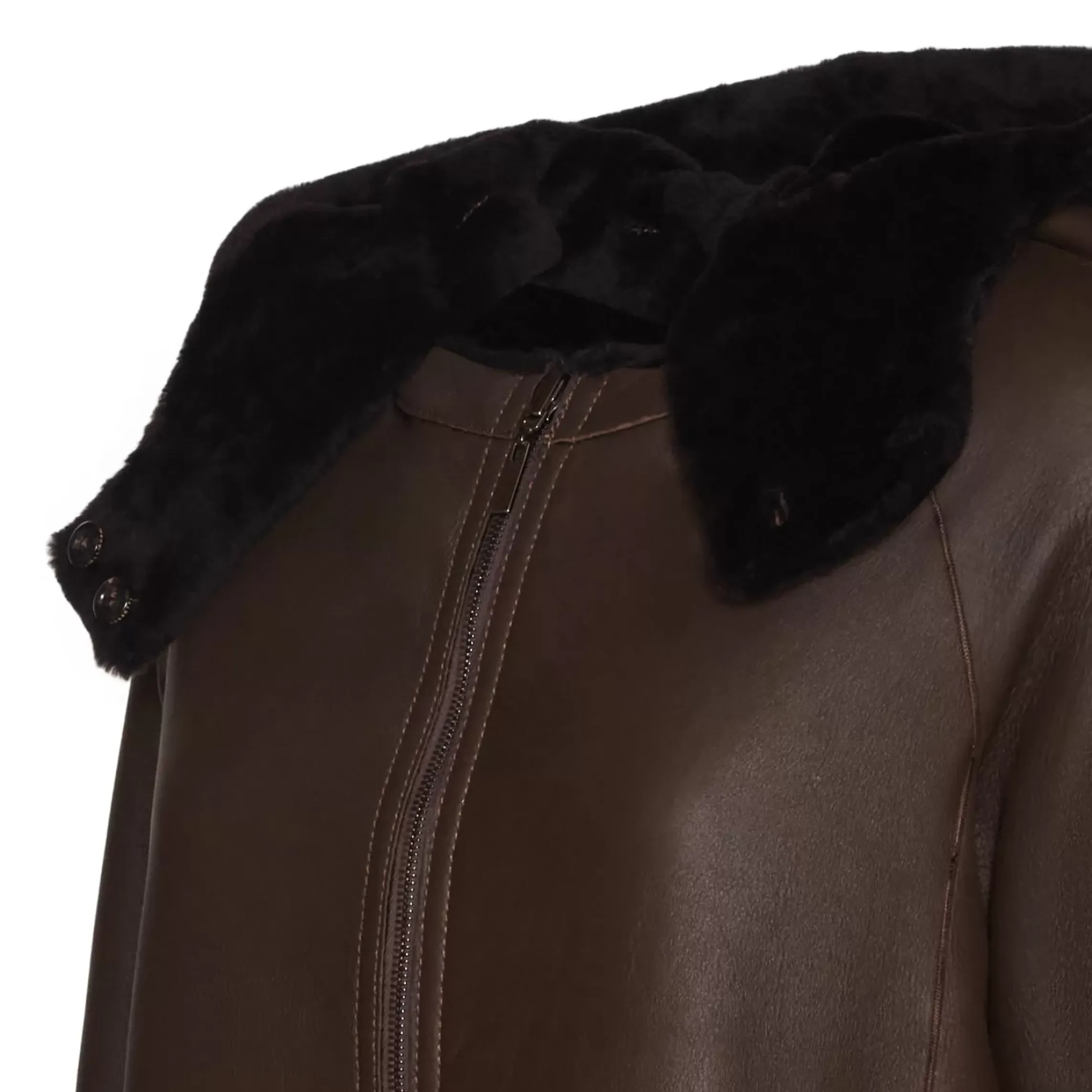 Fratelli Rossetti Women's reversible brown shearling coat|^ Outerwear