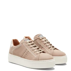 Fratelli Rossetti Women's sand-coloured suede sneaker|^ Sneakers